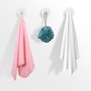 Unique Bargains Aluminum Self-Adhesive Slash Sticky Kitchen Towel Hooks 4 Pcs - 3 of 3