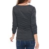 Allegra K Women's Cowl Neck Long Sleeves Buttons Decor Solid Ruched Top - 3 of 4
