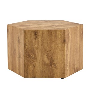 FURNIinspire Coffee Tables Modern MDF Coffee Table with Patterned Texture Design for Living Room and Interior Decoration, Brown, 23.6"*27"*16.5" - 1 of 3