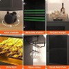 Aheaplus Wine Bar Cabinet with Wine Rack and Glasses Rack, Coffee Bar with Charging Station and Wheels - 4 of 4