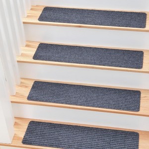 MBIGM Striped Indoor & Outdoor Non-Slip Stair Treads - 1 of 4