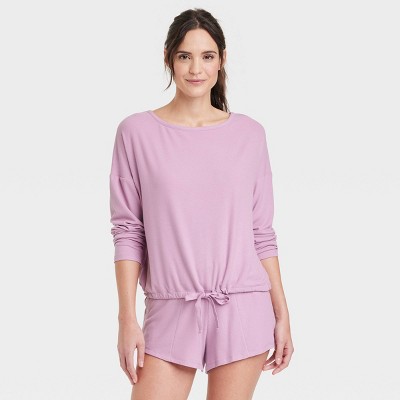 Women's Beautifully Soft Ribbed Pajama Set - Stars Above™ Purple XS