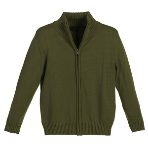 Gioberti Boy's Knitted Full Zip 100% Cotton Cardigan Sweater - 1 of 3