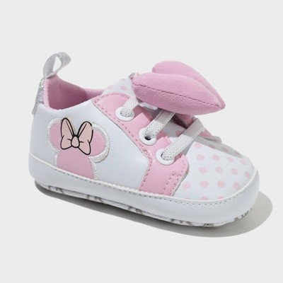 Baby Girls' Disney Minnie Crib Sneakers - White