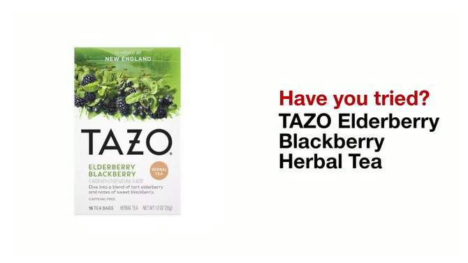 Tazo Foragers Elderberry Blackberry Tea - 16ct, 2 of 8, play video