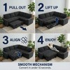 Dyonery 5-Seat Modular Sectional Sofa Bed for Small Spaces, L-Shaped Couch with Pull Out Bed, Storage, USB Ports & Recliner - 3 of 4