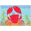 Jellybean Happy Red Crab Doormat – Cheerful Indoor/Outdoor Welcome Mat with Crab Design, Machine Washable, Eco-Friendly, 20" x 30" - 2 of 3