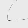 Sterling Silver Cubic Zirconia Chevron Chain Necklace - A New Day™ Silver - 4 of 4