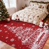 Christmas Area Rugs for Living Room Bedroom Xmas Snowflake Tree Holidays Winter Decorations Rugs Soft Foldable Accent Rug - 3 of 4