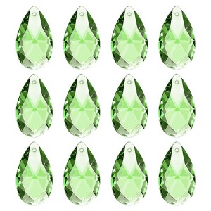 Unique Bargains Crystal Pendant DIY Lamp Arts Crafts Decorative Teardrop Beads 1.1" 12 Pcs - 1 of 4