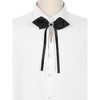 INSPIRE CHIC Women's Heart Rhinestone Pre-Tied Retro Tassel Ribbon Brooch Bow Tie - 4 of 4