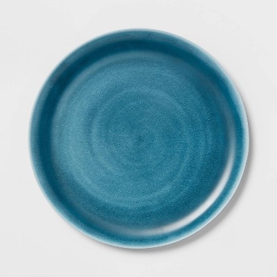 10.5" Bamboo and Melamine Dinner Plate Dark Blue - Threshold™