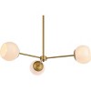 Elegant Lighting Briggs 32 inch pendant in brass with white shade - 3 of 4