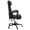 vidaXL Reclining Office Chair Black Faux Leather - 4 of 4