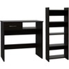 Vynxaria Vizcaya Home Office Set, Single Drawer, Keyboard Tray,Bookcase -Black - 3 of 4