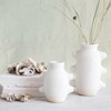 Storied Home Abstract Stoneware Vase, White Volcano Finish - 3 of 4