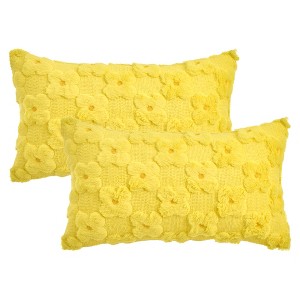 REGALWOVEN Daisy Decorative Cute Floral Embroidery Flower Pattern Cushion Covers Pack of 2 - 1 of 4
