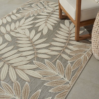 Reversible Natural Synthetic 10' x 14' Easy-Care Area Rug