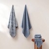 6 - Piece Cotton Towel Set - Blue, Absorbent Quick Dry Bath Towels (27"x54"), Hand Towels (16"x28"), Washcloths (13"x13") - 4 of 4