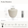 LuxenHome Beige Beehive Round 12.8-Inch Tall Tabletop MgO Vase - 3 of 4