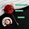 Unique Bargains Ribbon Alloy Outdoor Wedding Rose Flower Lapel Pin 48 Pcs - 2 of 4