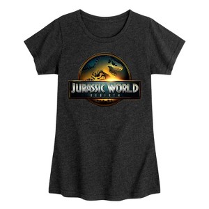 Girls' - Jurassic World: Rebirth - Logo Fitted Short Sleeve Graphic T-Shirt - 1 of 4