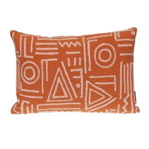Parkland Collection,Transitional Geometric Orange 14" X 20" Pillow - 1 of 4