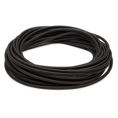 Stockroom Plus 1/4 Inch Split Wire Loom Tubing, for Industrial, Auto, Home, Marine(49.3 ft, Black)