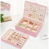 Pink Jewelry Organizer Box for Teens with Earring Holder and Storage - 4 of 4