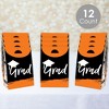 Big Dot of Happiness Orange Grad - Best is Yet to Come - Orange Graduation Gift Favor Bags - Party Goodie Boxes - Set of 12 - 2 of 4