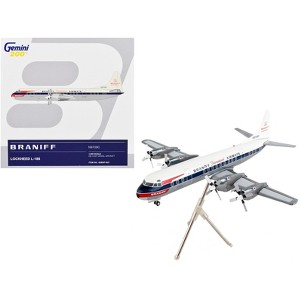 Lockheed L-188 Electra Commercial Aircraft White with Blue Stripes 1/200 Diecast Model Airplane by GeminiJets - 1 of 3