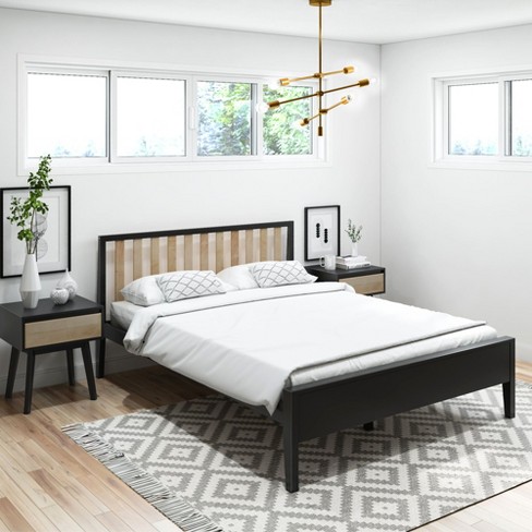 Plank+beam Solid Wood Scandinavian Style Queen Bed Frame With Headboard ...
