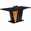 GDFStudio Elin Modern Rectangular Extendable Dining Table with Metal Frame and Wooden Tabletop - 4 of 4