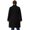Agnes Orinda Women's Plus Size Fashion Notched Lapel Double Breasted Pea Coats - 4 of 4