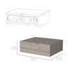 NicBex 15.7 inch Wide Floating Nightstand with 1 Drawer,Wall-Mounted Side Table with Solid Wood Frame,Bedside Table for Bedroom,Living Room - 3 of 4