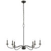 Arrington 6-Bulb Matte Black Chandelier - 42" Dining Room & Foyer Lighting - 4 of 4