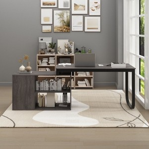 Famapy L - shaped Computer Desk: Contemporary, Functional & Space - Saving - 1 of 4