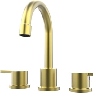 ChicFurnit Bathroom Sink Faucet Widespread 2 Handle Design with 360 Degree Swivel Spout for Modern Spaces, Gold, 13.58"*12.4"*3.54" - 1 of 4