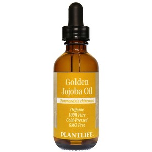 Plantlife Golden Jojoba Carrier Oil – Cold-Pressed, Non-GMO & Gluten-Free, Ideal for Skin, Hair & Personal Care (4 oz) - 1 of 2