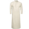 BLUEMING Men's Kaftan Robe Thobe Long Sleeve Button Down Henley Side Splits Casual Side Split Gown Shirt - 4 of 4