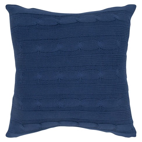 Navy Sweater Knit Throw Pillow 18 X18 Rizzy Home Target