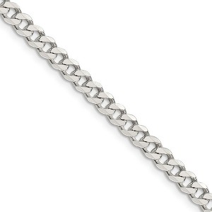 Black Bow Jewelry 4.5mm Sterling Silver Solid Classic Curb Chain Necklace - 1 of 4