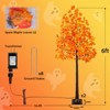 Romswi 2Pack 6FT Artificial Lighted Maple Trees with 240 LEDs, Fall Tree with Warm White Lights for Indoor Outdoor Thanksgiving Decor - 2 of 4
