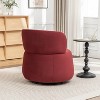SEYNAR Contempoary Velvet 360 Degree Swivel Round Accent Chair with Metal Base - 3 of 4