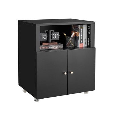 Kumasinova Versatile Home Office Printer Stand with Wheels,Heavy-Duty Metal Printer Cabinet with Open Shelf,360°Lockable Roll File Cabinet
