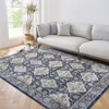 Area Rug Machine Washable Low Pile Rug with Rubber Backing Floor Carpet Low Pile Vintage Foldable Rugs for Bedroom Living Room Home Office Playroom - 3 of 4