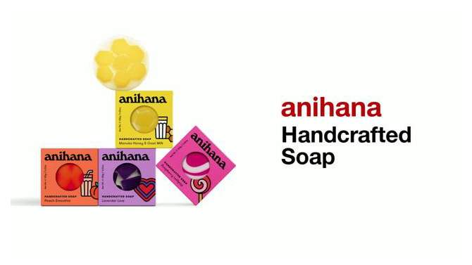 anihana Hydrating Gentle Bar Soap - Peach Smoothie - 4.23oz, 2 of 9, play video