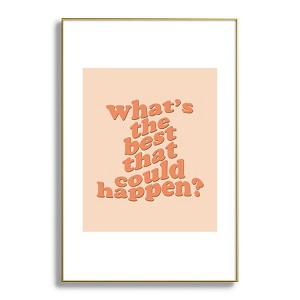 DirtyAngelFace Whats The Best That Could Happen 24"x36" Gold Metal Framed Art Print - Deny Designs - 1 of 3
