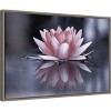 23" x 16" Padmasana Lotus Flower by Fabien Bravin Framed Canvas Wall Art - Amanti Art - 2 of 4