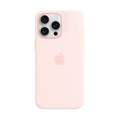 Apple Iphone 15 Pro Max Silicone Case With Magsafe - Light Pink : Target